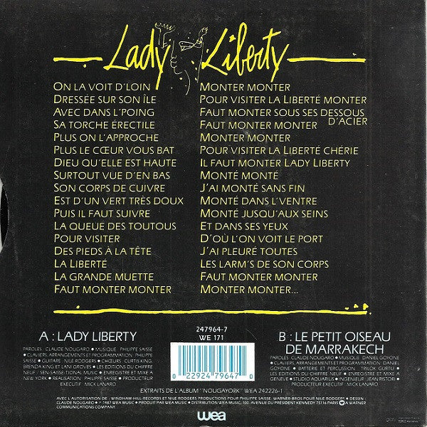 Claude Nougaro : Lady Liberty (7", Single)