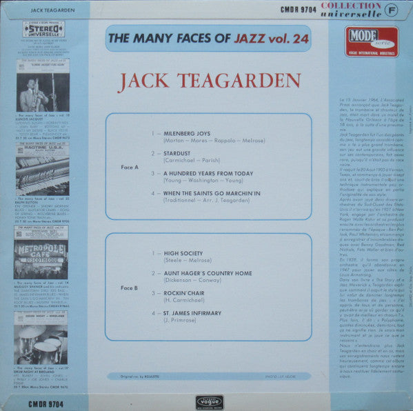 Jack Teagarden : The Many Faces Of Jazz Vol. 24 (LP, Comp)