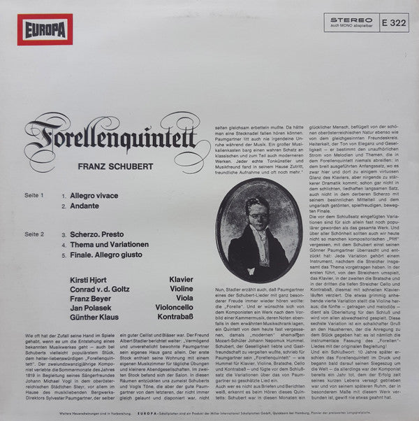 Franz Schubert : Forellenquintett (LP)
