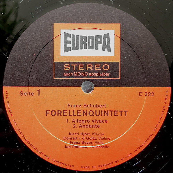 Franz Schubert : Forellenquintett (LP)