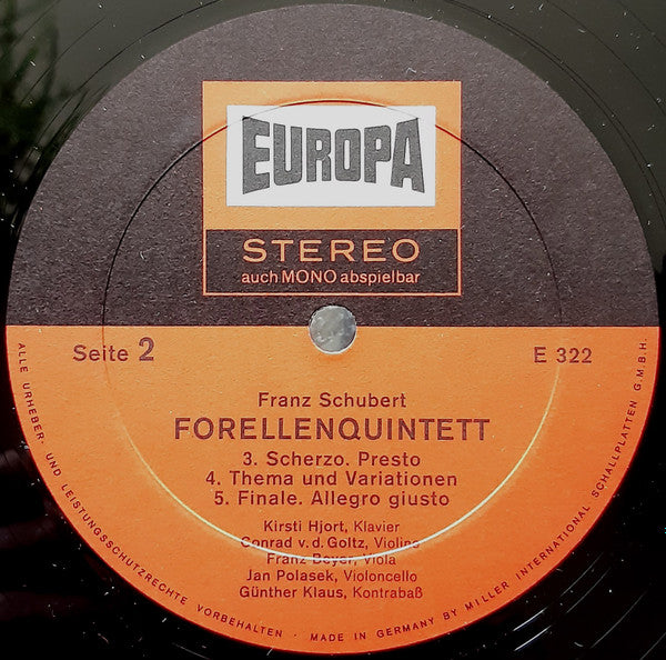 Franz Schubert : Forellenquintett (LP)
