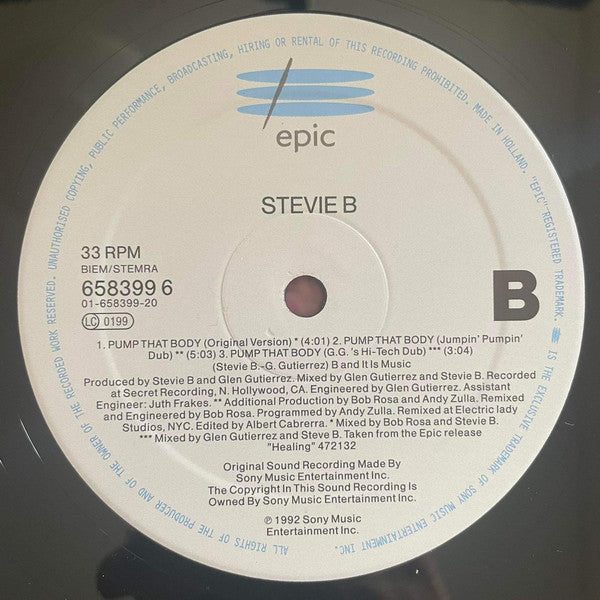 Stevie B : Pump That Body (12")