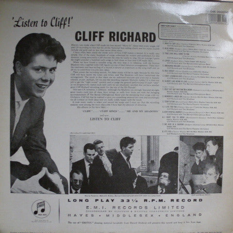 Cliff Richard : Listen To Cliff! (LP, Album, RE)