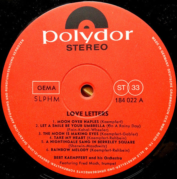 Bert Kaempfert And His Orchestra* : Love Letters (LP, Album)