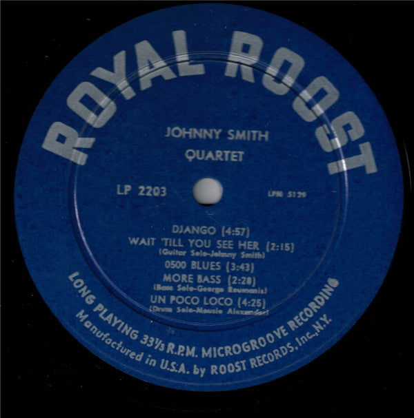 The Johnny Smith Quartet* : The Johnny Smith Quartet (LP, Album, Mono, RE)