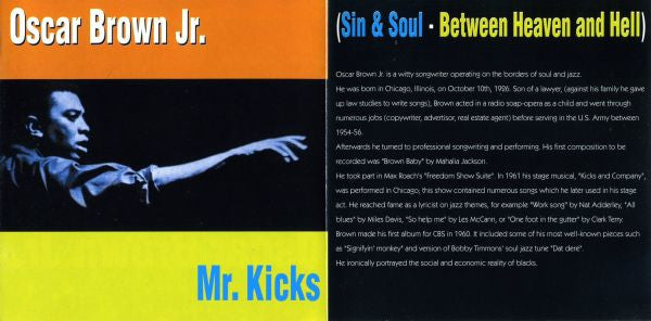 Oscar Brown Jr. : Mr Kicks (CD, Comp)
