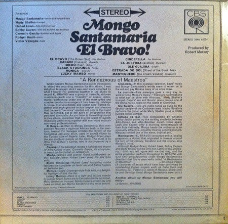 Mongo Santamaria : El Bravo! (LP, Album)