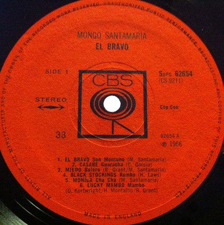 Mongo Santamaria : El Bravo! (LP, Album)