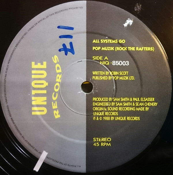 All Systems Go : Pop Muzik (12")