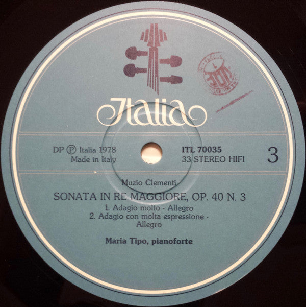 Muzio Clementi, Maria Tipo : L'Opera Per Pianoforte 1 Sonate Op. 40, 1-3 - Op. 50, 1-3 (3xLP, Album + Box)