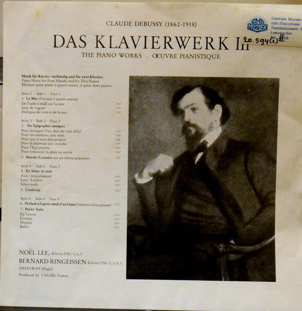 Claude Debussy, Noël Lee, Bernard Ringeissen : The Piano Works III: Piano Music For Four Hands And Two Pianos (2xLP + Box)
