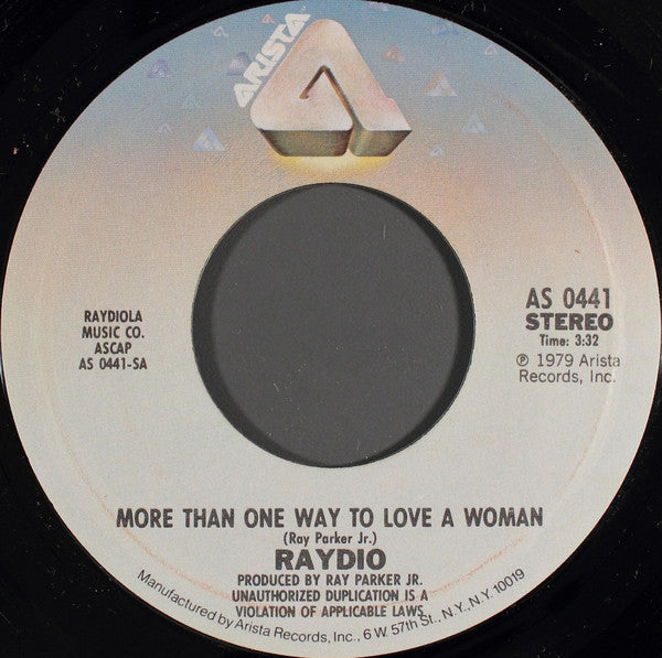 Raydio : More Than One Way To Love A Woman (7", Single, Styrene, Pit)