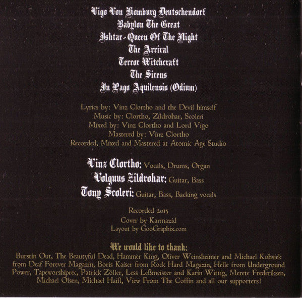 Lord Vigo : Under Carpathian Sun (CD, Album)