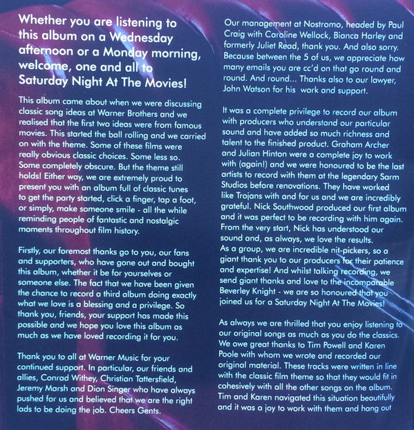 The Overtones (3) : Saturday Night At The Movies (Limited Christmas Edition) (CD, Album, S/Edition)