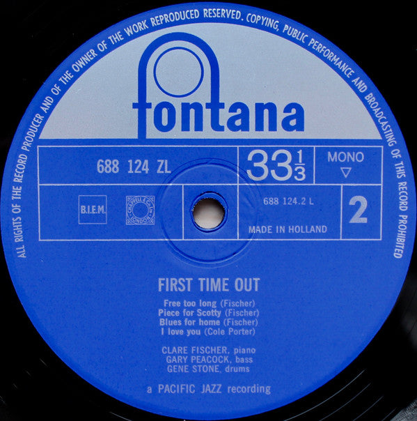 Clare Fischer : First Time Out (LP, Album, Mono)