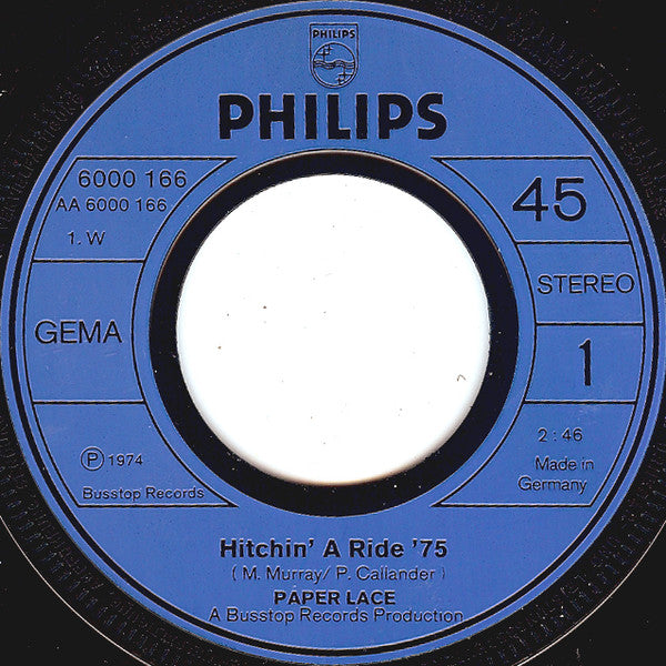 Paper Lace : Hitchin' A Ride '75 (7", Single)
