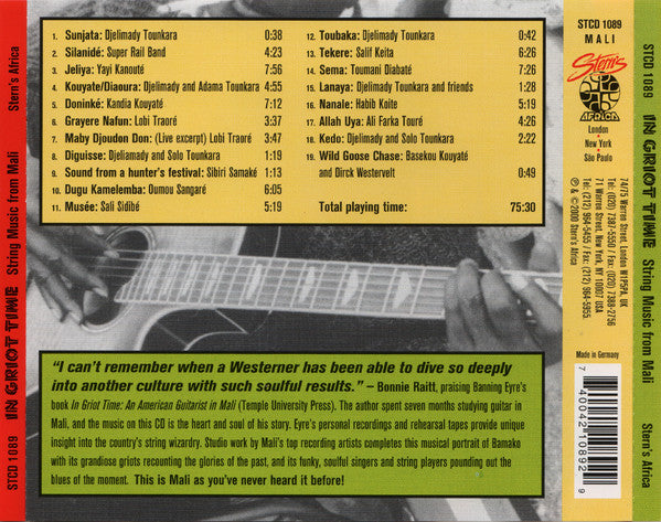 Various : In Griot Time: String Music From Mali (CD, Comp)