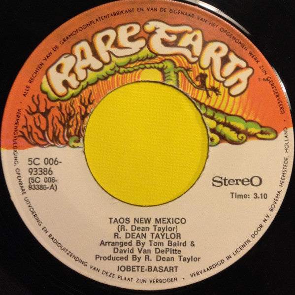 R. Dean Taylor : Taos New Mexico (7", Single, Yel)