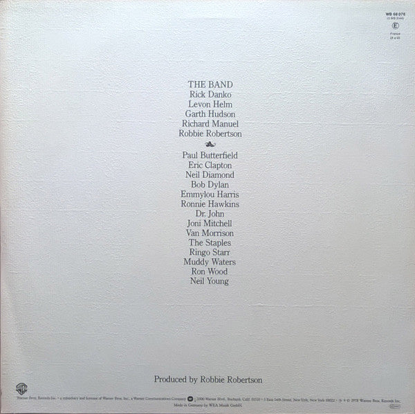 The Band : The Last Waltz (3xLP, Album)