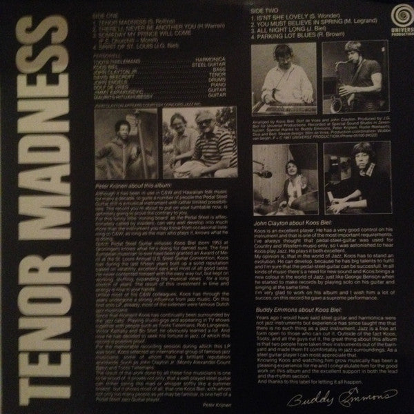 Various : Steel Tenor Madness - Jazz Session (LP, Album, Mono)