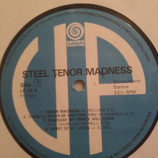 Various : Steel Tenor Madness - Jazz Session (LP, Album, Mono)