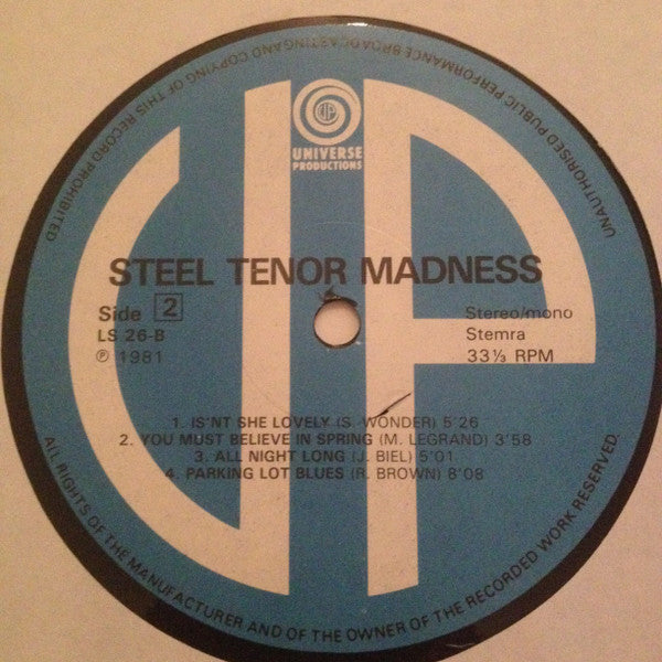 Various : Steel Tenor Madness - Jazz Session (LP, Album, Mono)