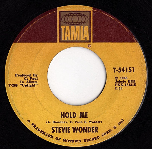Stevie Wonder : I Was Made To Love Her / Hold Me (7", Single)