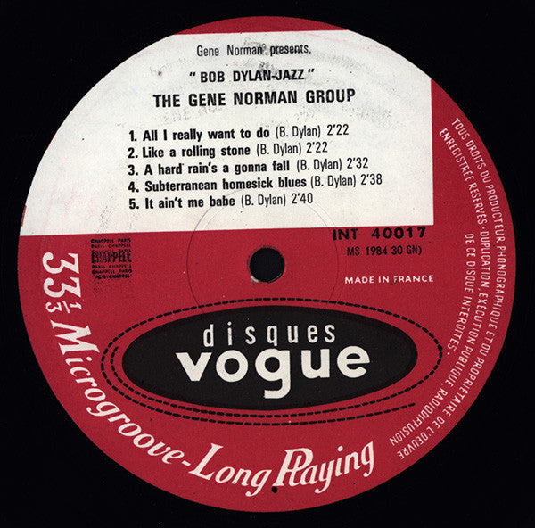 The Gene Norman Group : Dylan Jazz (LP, Mono)