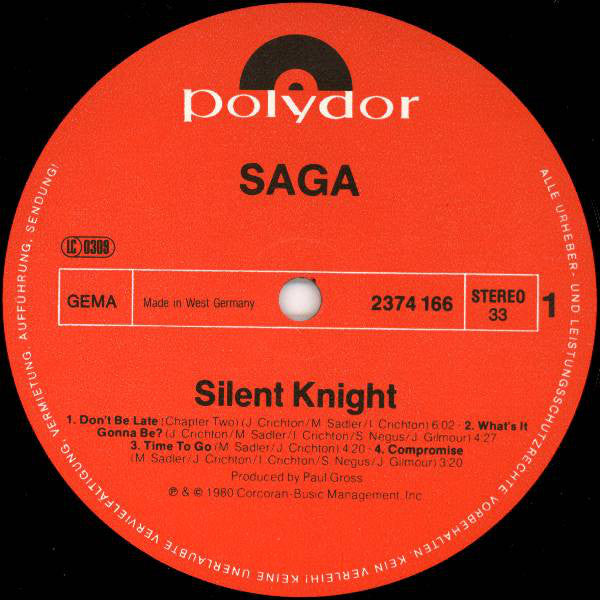 Saga (3) : Silent Knight (LP, Album)