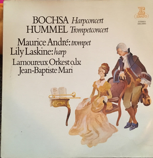 Robert-Nicholas-Charles Bochsa / Johann Nepomuk Hummel - Maurice André, Lily Laskine, Orchestre Des Concerts Lamoureux O.l.v. Jean-Baptiste Mari : Harpconcert / Trompetconcert (LP)
