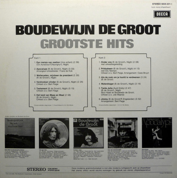 Boudewijn De Groot : Grootste Hits (LP, Comp)