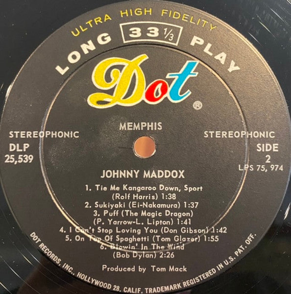 Johnny Maddox (2) : Memphis (LP)