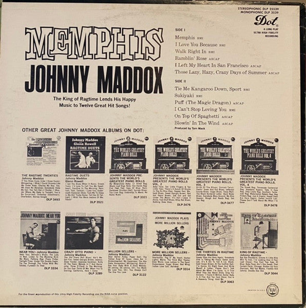 Johnny Maddox (2) : Memphis (LP)