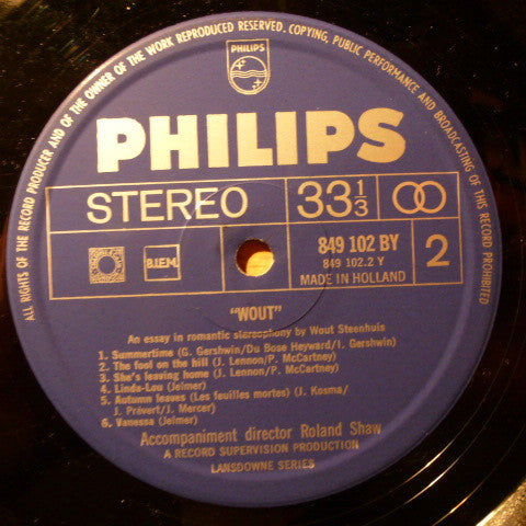 Wout Steenhuis : Wout - An Essay In Romantic Stereophony By Wout Steenhuis (LP, Album)