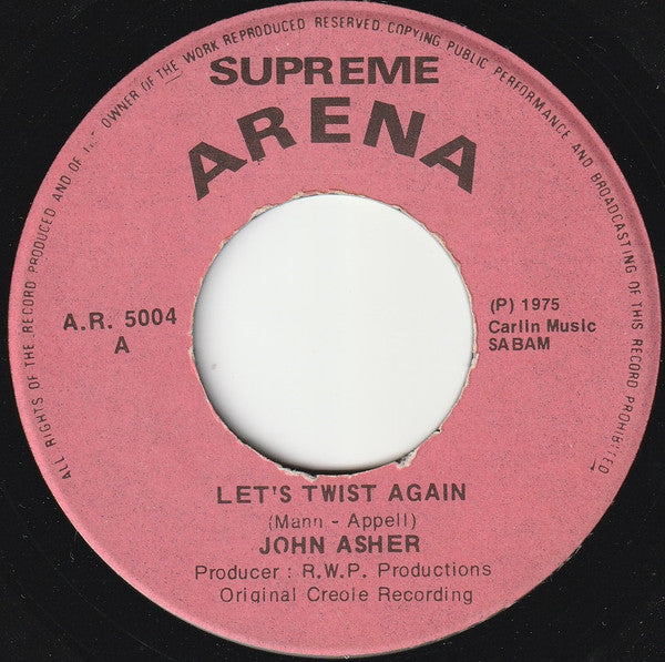 John Asher / The Ashers : Let's Twist Again (7", Single)