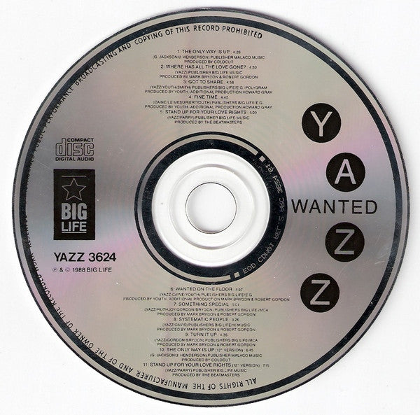 Yazz : Wanted (CD, Album)