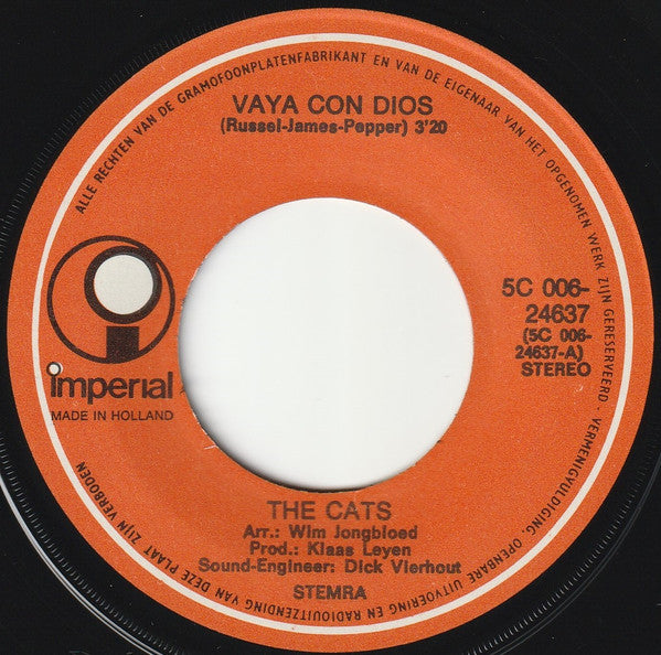 The Cats : Vaya Con Dios / Don't Waste My Time / Take Me With You (7", Maxi)