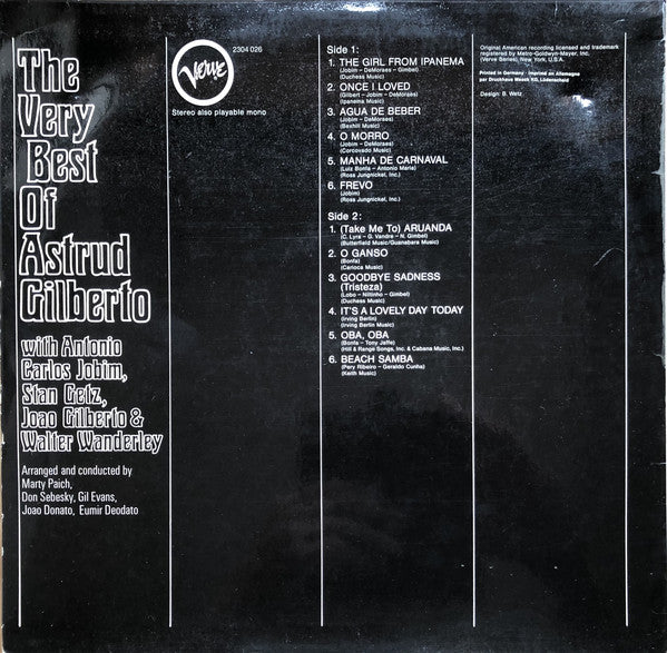 Astrud Gilberto : The Very Best Of Astrud Gilberto (LP, Comp, RP)
