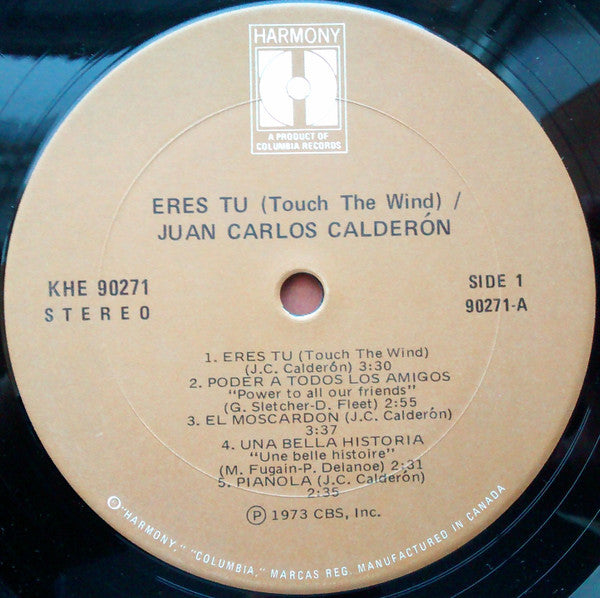 Juan Carlos Calderón Y Su Orquesta : Eres Tu (Touch The Wind) (LP)