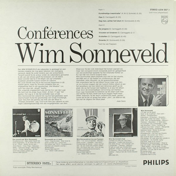 Wim Sonneveld : Conférences (LP, Album)