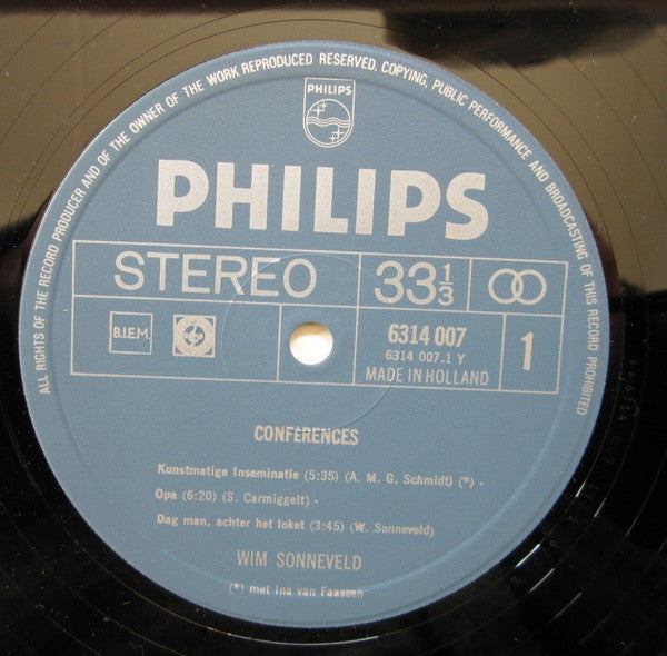 Wim Sonneveld : Conférences (LP, Album)