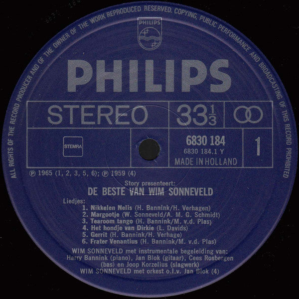 Wim Sonneveld : Story Presenteert: De Beste Van Wim Sonneveld (LP, Comp, Club)