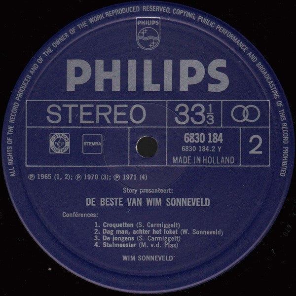 Wim Sonneveld : Story Presenteert: De Beste Van Wim Sonneveld (LP, Comp, Club)