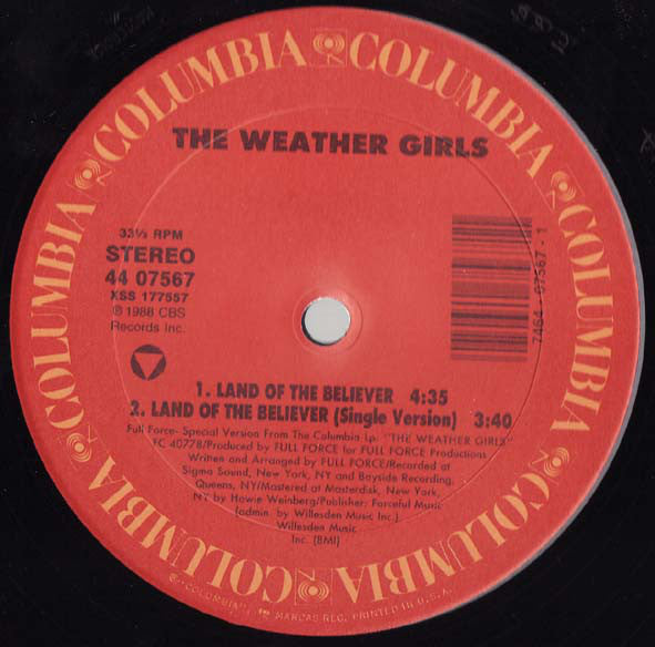The Weather Girls : The Land Of ... (12")