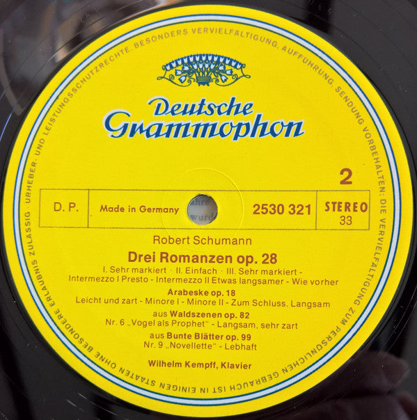 Wilhelm Kempff, Johannes Brahms, Robert Schumann : Balladen Op. 10 / Romanzen (LP, Album)