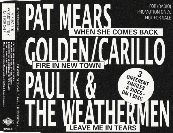Pat Mears - Golden Carillo - Paul K. & The Weathermen : Pat Mears - Golden/Carillo - Paul K & The Weathermen (CD, Maxi, Promo)