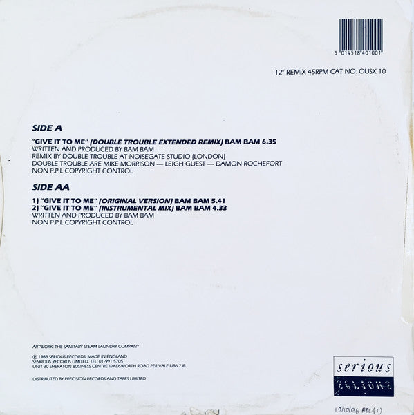 Bam Bam : Give It To Me (Remix) (12")