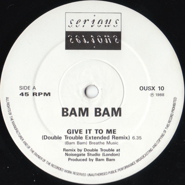 Bam Bam : Give It To Me (Remix) (12")