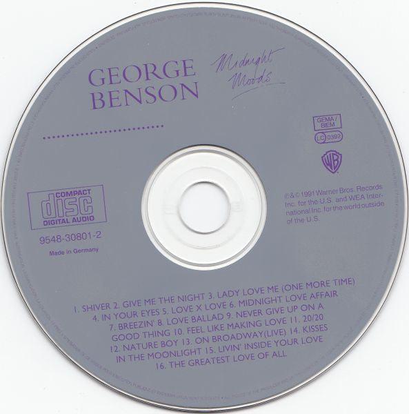 George Benson : Midnight Moods (CD, Comp)