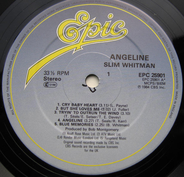 Slim Whitman : Angeline (LP, Album)